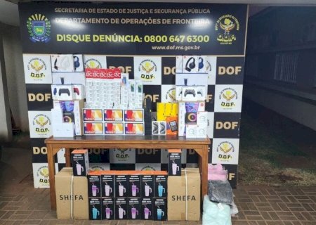 CONDUTOR É FLAGRADO COM MAIS DE 120 CELULARES DO PARAGUAI QUE REVENDERIA NA CAPITAL