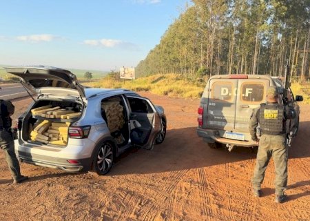 VEÍCULO ROUBADO NO RJ É APREENDIDO COM MAIS DE 350 QUILOS DE MACONHA