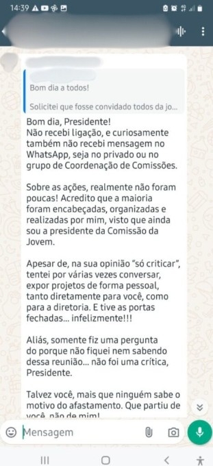 OAB DOURADOS/ITAPORÃ: PRESIDENTE DA COMISSÃO JOVEM TERIA SIDO EXCLUÍDA DE REUNIÃO DE PRESTAÇÃO DE CONTAS