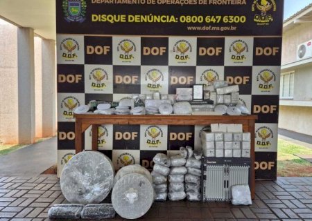 CONTRABANDO DE ELETRÔNICOS QUE SAIU DE DOURADOS COM DESTINO A MINAS É APREENDIDO