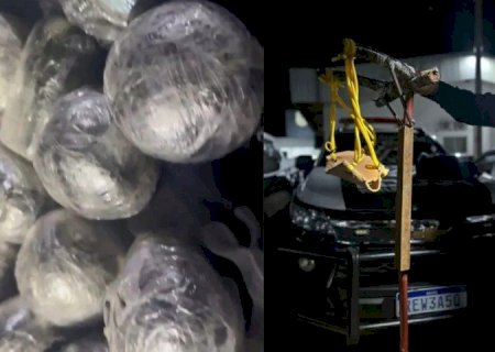 TRAFICANTES USAM ESTILINGUE GIGANTE PARA LANÇAR DROGA EM PRESÍDIO DE MS