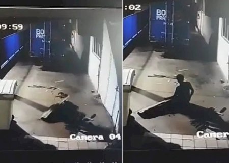 HOMENS INVADEM CASA LOTÉRICA PELO TELHADO, MAS SÃO FLAGRADOS POR CÂMERAS