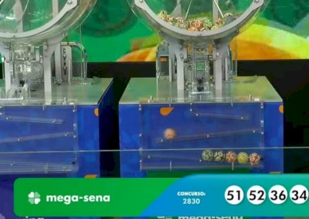 NINGUÉM ACERTA AS SEIS DEZENAS DA MEGA-SENA 2830, E PRÊMIO VAI A R$ 105 MILHÕES