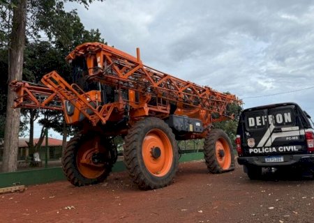 PULVERIZADOR AGRÍCOLA AVALIADO EM R$ 100 MIL É RECUPERADO EM DOURADOS