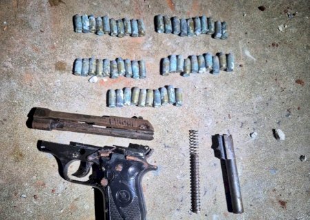 POLICIAIS PENAIS ENCONTRAM PISTOLA E 50 MUNIÇÕES ENTERRADAS NA PENITENCIÁRIA DE DOURADOS