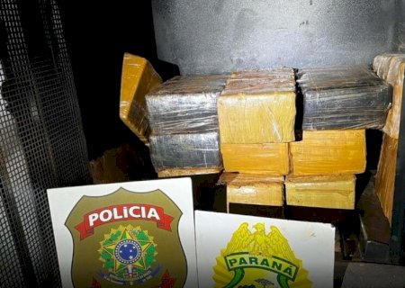 MAIS DE 200KG DE MACONHA SÃO ENCONTRADOS ÀS MARGENS DE LAGO PRÓXIMO A DIVISA ENTRE PR E MS