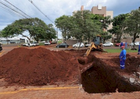 EM DOURADOS, COMEÇA 2ª ETAPA DE OBRA QUE ACABARÁ COM ALAGAMENTOS NO PARQUE ALVORADA