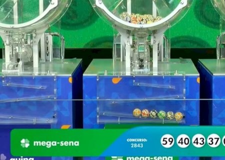 MEGA-SENA, CONCURSO 2.843: PRÊMIO ACUMULA E VAI A R$ 14,5 MILHÕES