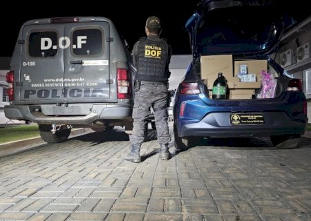 MULHER É PRESA COM CARRO CHEIO DE PRODUTOS ELETRÔNICOS E DE PERFUMARIA