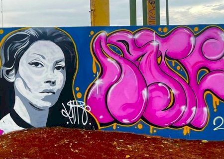CONVITE PELAS REDES SOCIAIS MOBILIZA GRAFITEIROS E TRANSFORMA ENTRADA DO CAMPO DOURADO