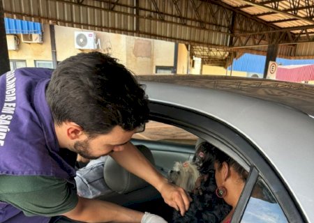 DRIVE-THRU DE VACINAÇÃO ANTIRRÁBICA NA PREFEITURA IMUNIZA MAIS DE 1,7 MIL ANIMAIS