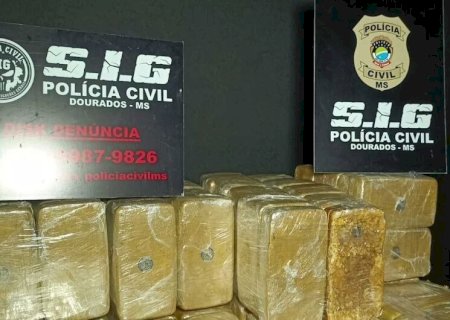 DUPLA É PRESA EM DOURADOS COM 150 QUILOS DE PASTA BASE DE COCAÍNA