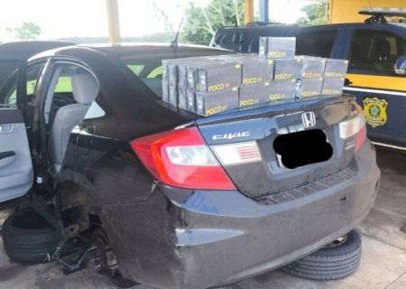 POLÍCIA APREENDE COMBOIO DE VEÍCULOS TRANSPORTANDO CONTRABANDO NA BR-267