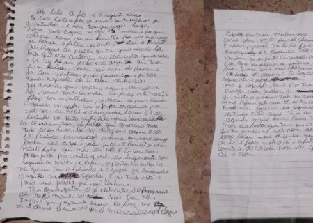 SUPOSTA CARTA DE INTERNO QUE FOI APREENDIDA REVELA PLANO DE FUGA NA PED EM DOURADOS