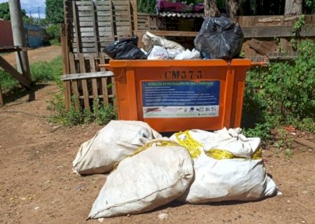 TRABALHO DE LANDMARK GARANTE CONTAINER PARA COLETA DE LIXO NA CIDADE DOS ANJOS E LIMPEZA NA COMUNIDADE ESPERANÇA