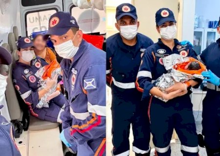 PROFISSIONAIS DO SAMU SUPERAM O TEMPO E A DISTÂNCIA PARA TRAZER BEBÊ AO MUNDO NA BR-262